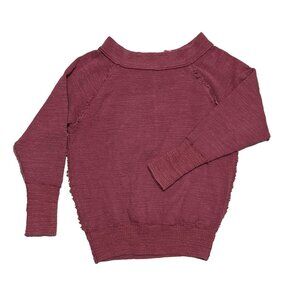 Free People Distressed Rose Sweater